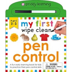 My First Wipe Clean: Pen Control: A fun early learning book for kids to practice their pen control skills by Roger Priddy- Hardback