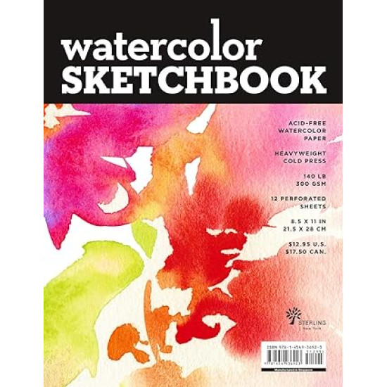 Watercolor Sketchbook - Large Black Fliptop Spiral (Landscape) (Volume 21) by Union Square & Co. - Paperback