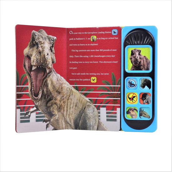 Jurassic World - Roll with the Dinosaurs Sound Book - PI Kids (Play-A-Sound) Board book – Sound Book,