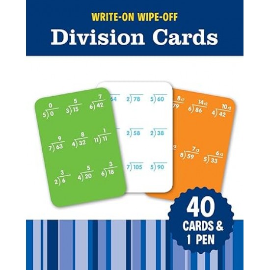 Write-On Wipe-Off Division Cards