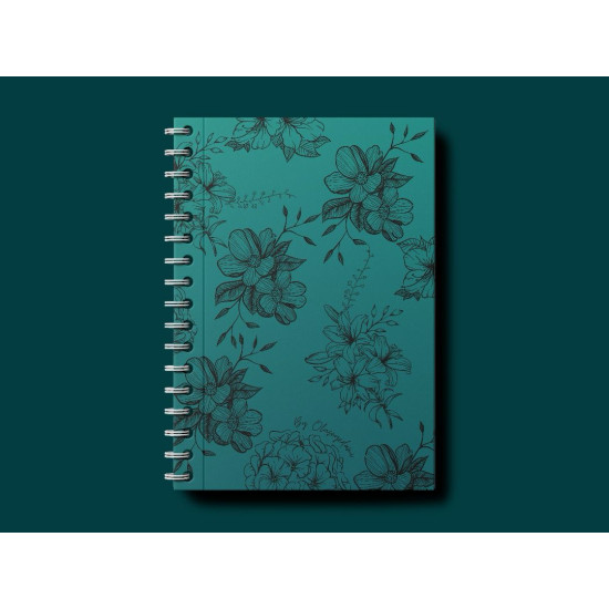 A5 SPIRAL RIMMED JOURNAL WITH HAND ILLUSTRATED PATTERNS