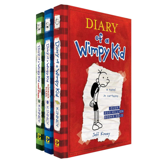 Diary of a Wimpy Kid: 3-Book Bundle by Jeff Kinney - Box Set-Hardcover