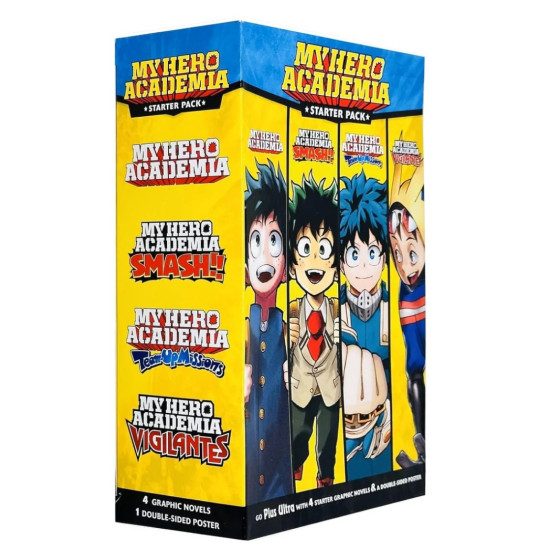 My Hero Academia Manga Set, 4 Volumes, Double-Sided Poster-Box Set