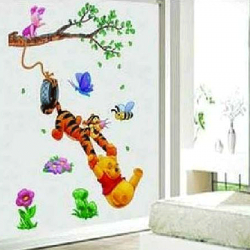 Bear and Tigger removable wall décor Sticker  for children's room