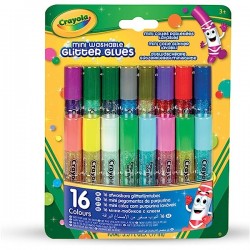 Mini Washable Glitter Glue x 16 Crayola