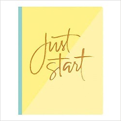 Just Start Lovely Day Deluxe Spiral Notebook by Galison 