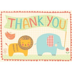 Playful Animals Parcel Thank You Notes- Boxed Set