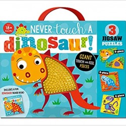 Never Touch a Dinosaur (Book and Puzzles) by Make Believe Ideas Ltd, Rosie Greening - Board book