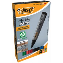 Bic Permanent Marker, Assorted Colors, Pack of 4