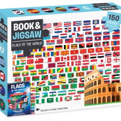 Flags of the World: 150 Piece Book & Jigsaw Puzzle
