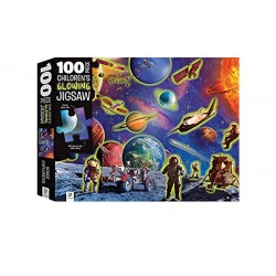 Space Explorers: 100 Piece Children's Glowing Jigsaw Puzzle
