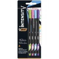 Bic Intensity Fineliner Pen (Pack of 4) - Multi-Color
