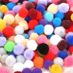 Multi coloured pompom