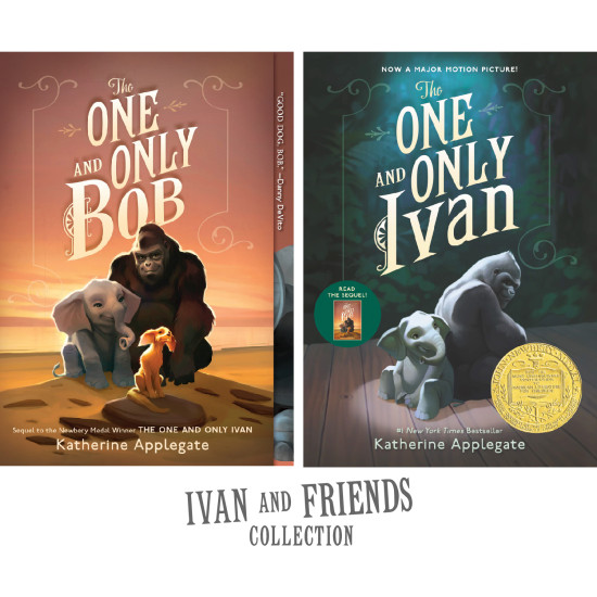 Ivan & Friends Paperback 2-Book Box Set: The One and Only Ivan, The One and Only Bob by Katherine Applegate -Paperback