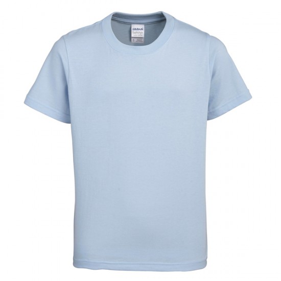 Light Blue Gildan Kids Soft Style Ringspun Short Sleet T-Shirt