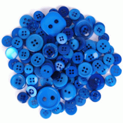Assorted Craft Buttons- Blue